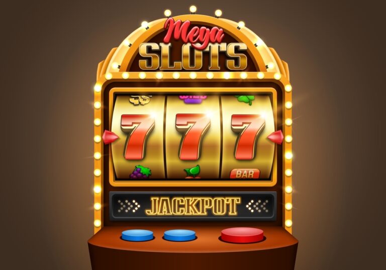Slot,Machine,With,Lucky,Sevens.,Jackpot,On,Slot,Machine.,Vector