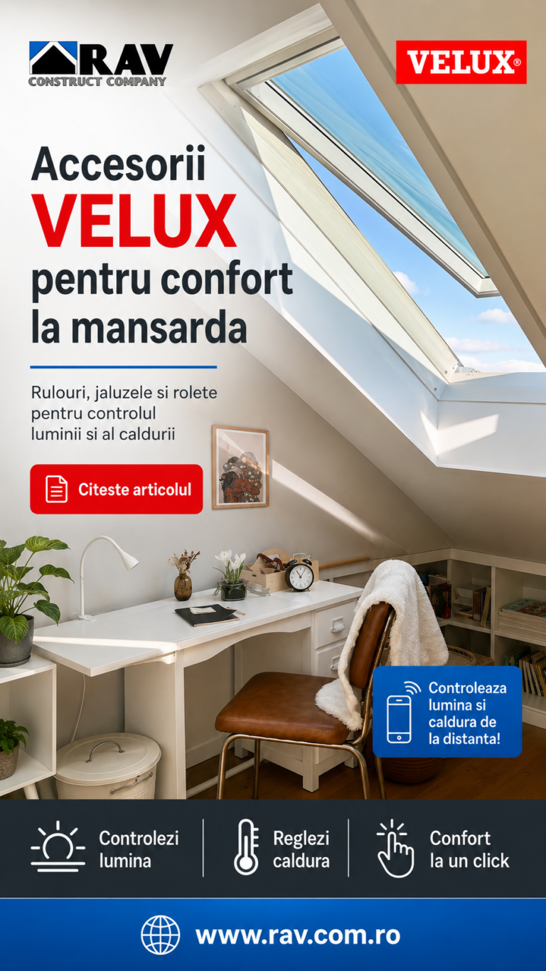 Rulouri si jaluzele VELUX pentru ferestre de mansarda moderne