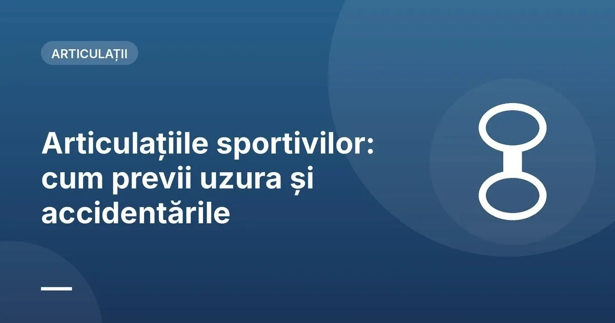 Articulațiile sportivilor: cum previi uzura și accidentările
