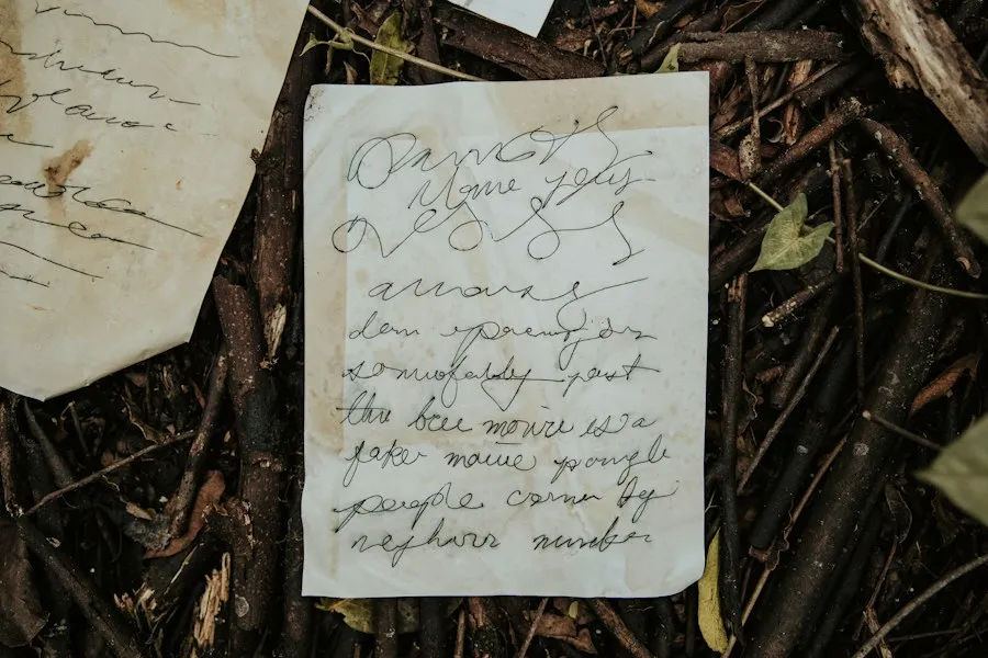 Photo vintage handwritten letters