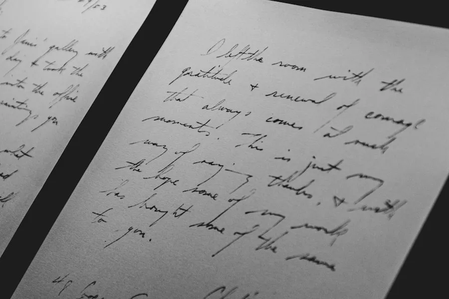 vintage handwritten letters